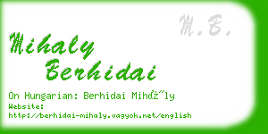 mihaly berhidai business card